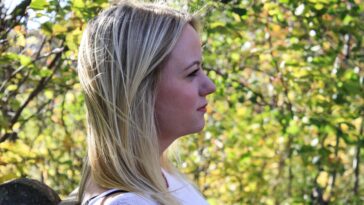 woman, thinking, profile