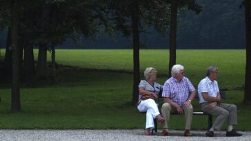 old people, park, elderly, park bench