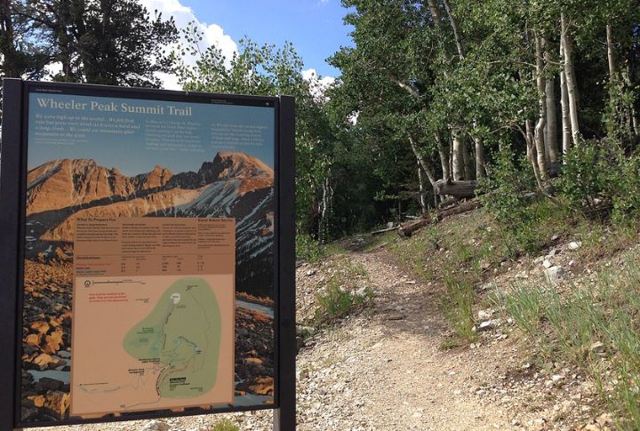 Hikers Reach The Glacier Via Wheeler Peak Trail