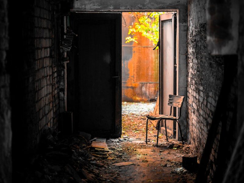 opened door