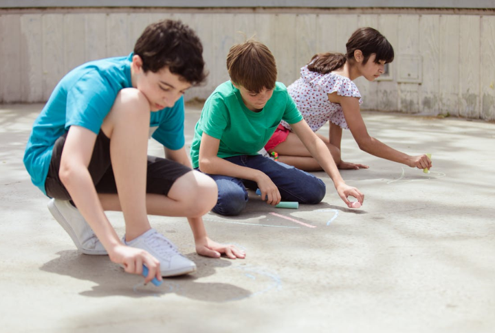 Drawing With Sidewalk Chalk