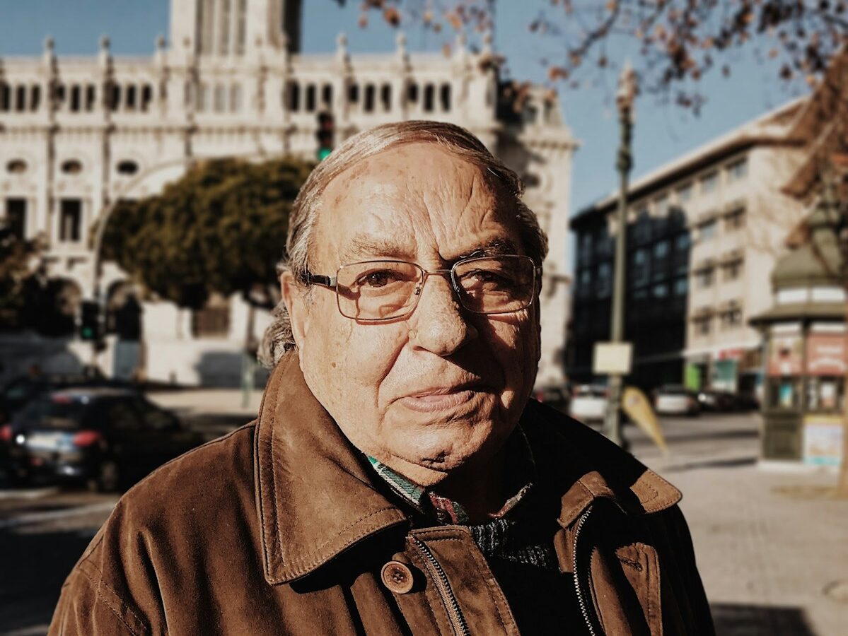 man in brown jacket