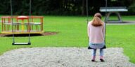 person, woman, girl, alone, individually, playground, swing, mood, sad girl, emotion, lonely, sad, dejected