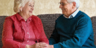 ai generated, couple, adult, elderly, married couple, love, romance, old age, wrinkles, man, woman, portrait, hands